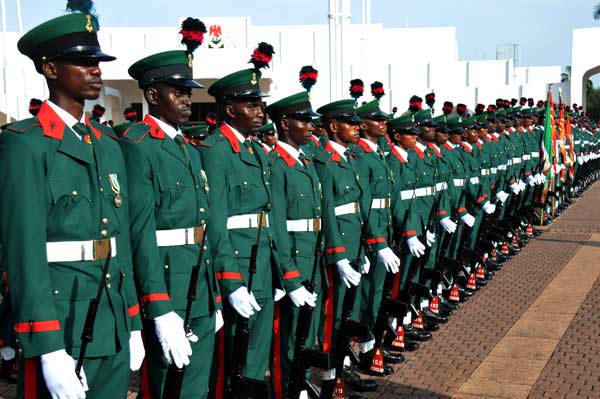 Parade by the Nigerian Army