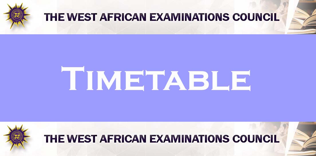 WAEC Exam timetable