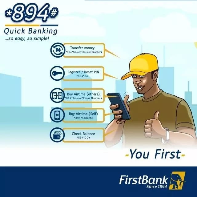 First Bank Nigeria *894# Quick Banking.