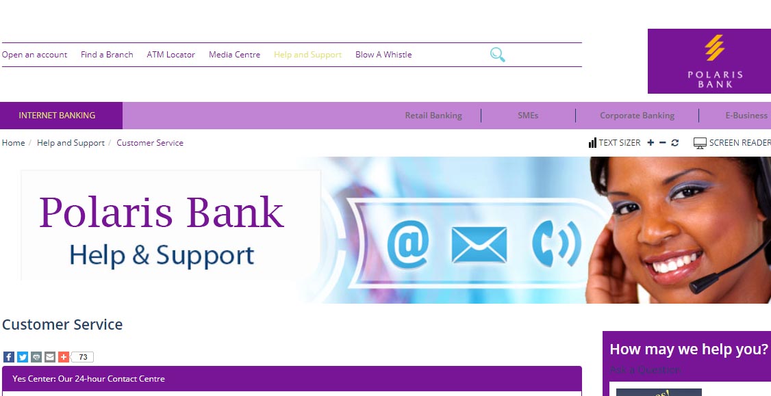 Polaris Bank Help & Support: Customer service