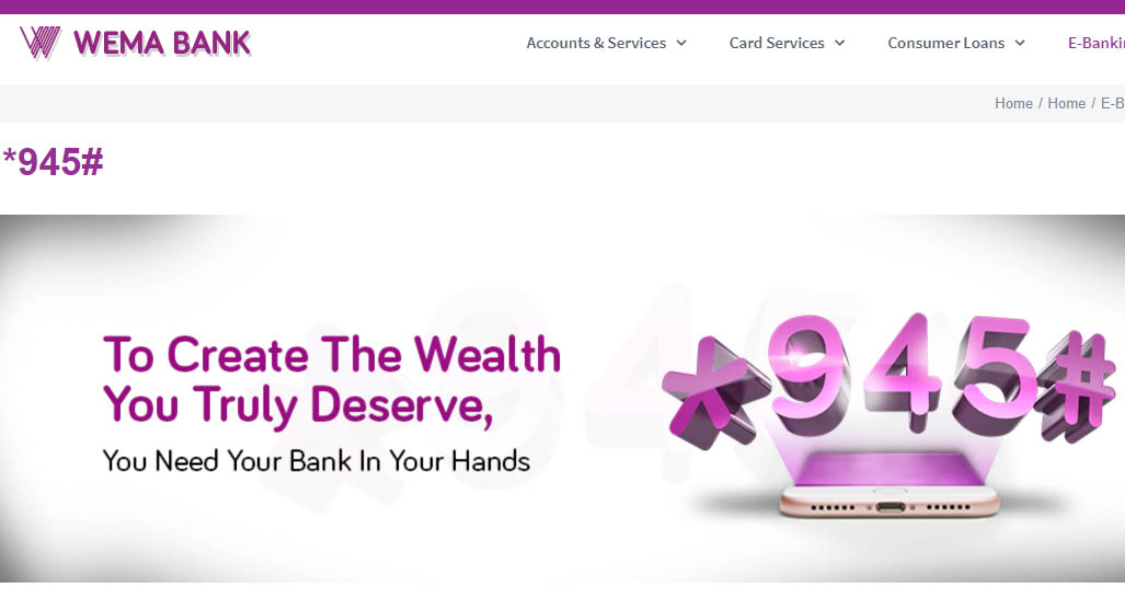 Wema Bank USSD code for transfer, recharge, checking account balance