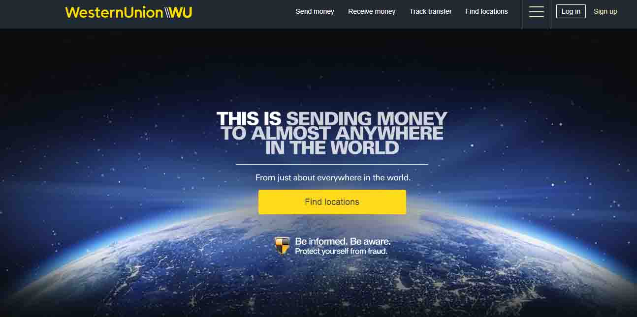 Western Union Homepage: Sending and receiving money worldwide
