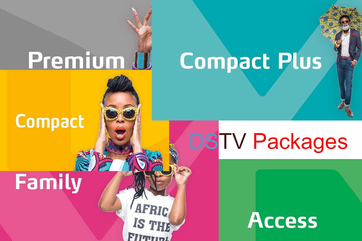 List of DSTV packages in a photo collage