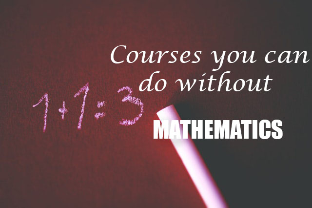 Courses you can do without Mathematics