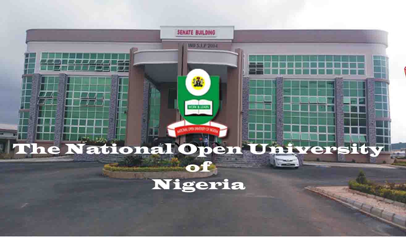 the national open university of Nigeria logo and senate building
