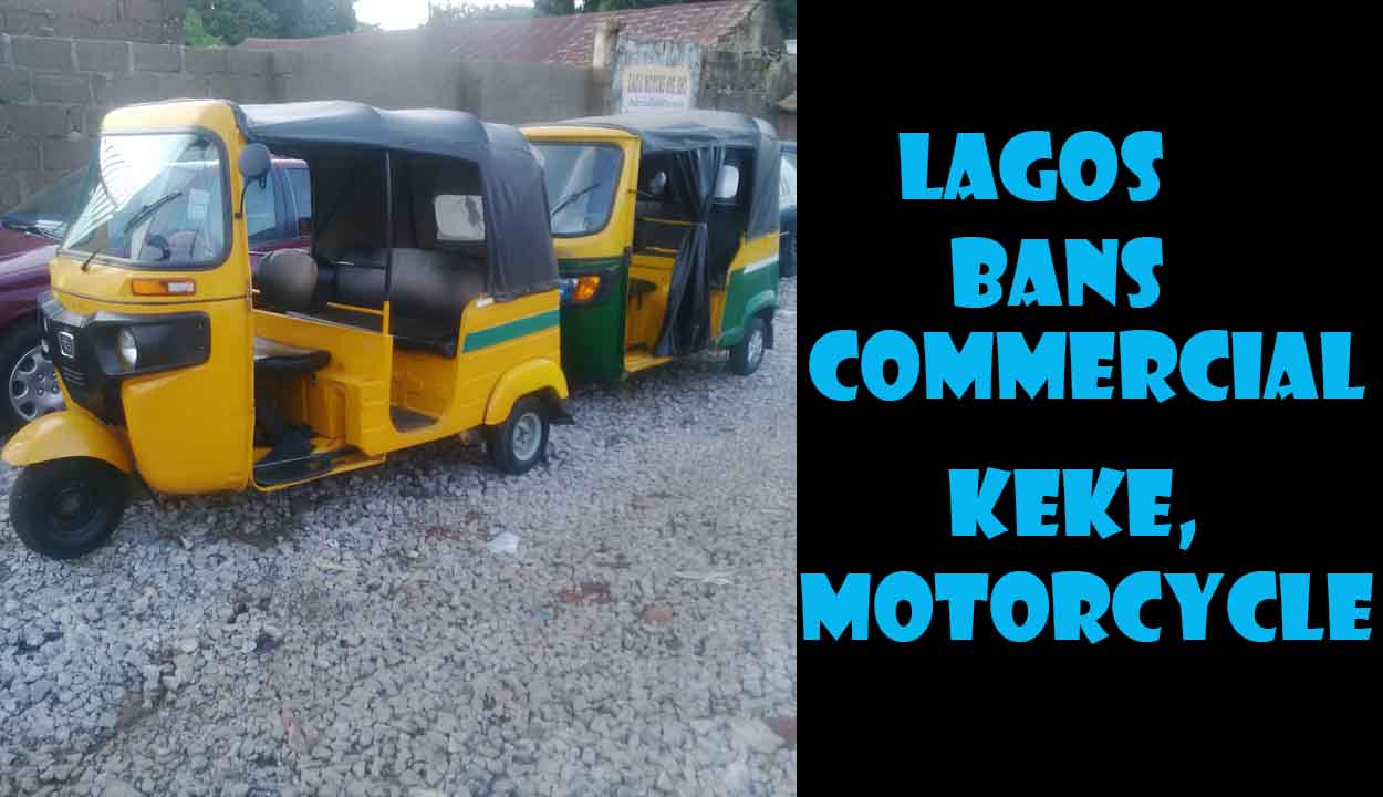 Lagos bans commercial keke and motorcycle
